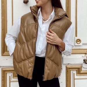 Zara oversized brown vest